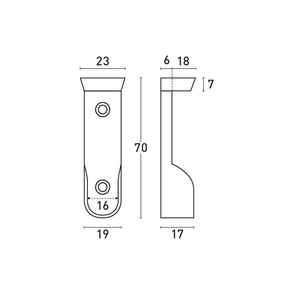 Suporte lateral / tecto para var�o